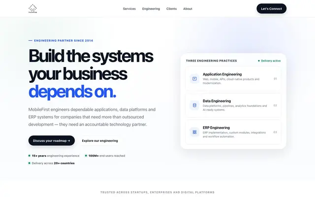 MobileFirst Applications - Fintegration website