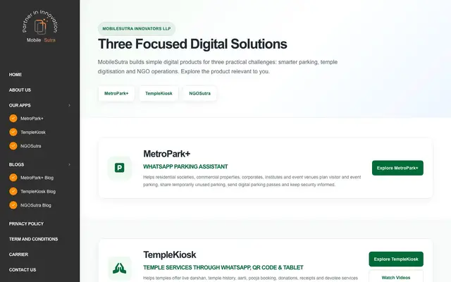 MobileSutra website