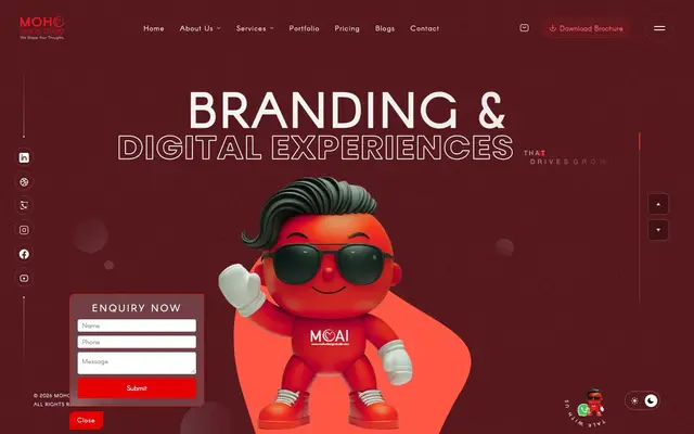 Moho Design Studio website