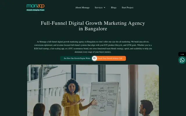 Monaqo-Full-Funnel Growth Marketing Agency in… website