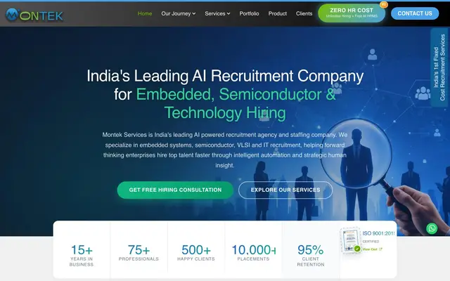 Montek Tech Services Pvt Ltd website
