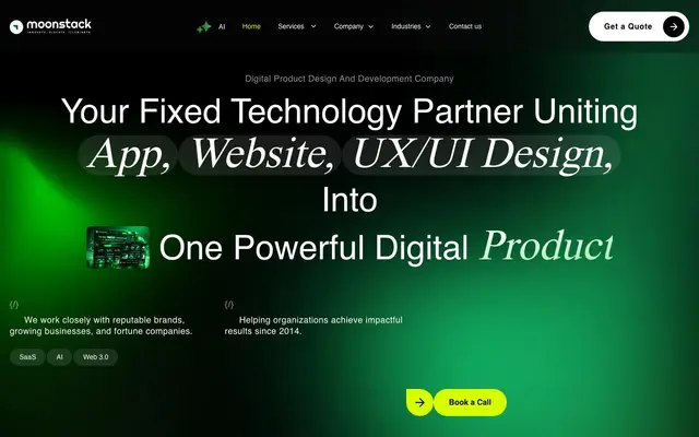 Moonstack Pvt. Ltd. website
