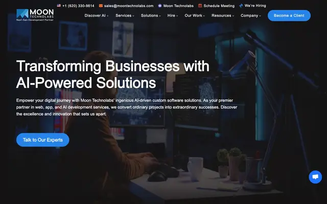 Moon Technolabs website