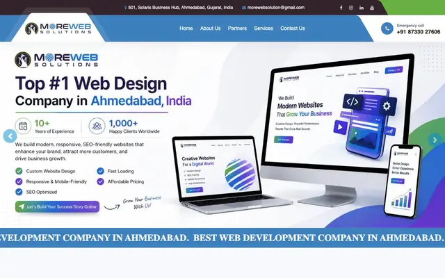 Moreweb Solutions website