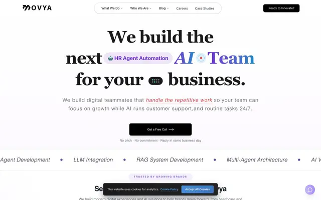 Movya Private Limited website