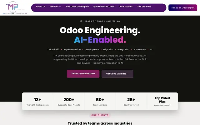 MP Technolabs website