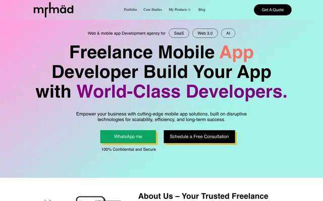 MRMAD - Mobile App Development Services website