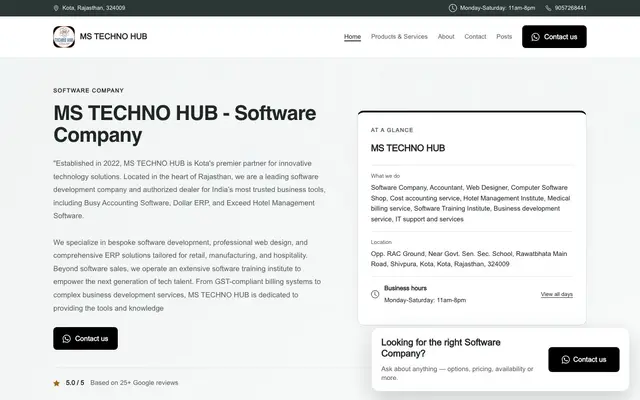 MS TECHNO HUB website