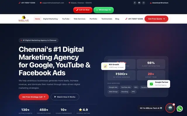 Mslive Technologies website
