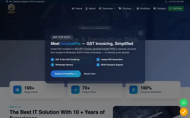 MSOFT webtechnologies website