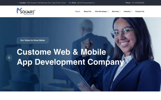 mSquare Tech – Web Development Company website