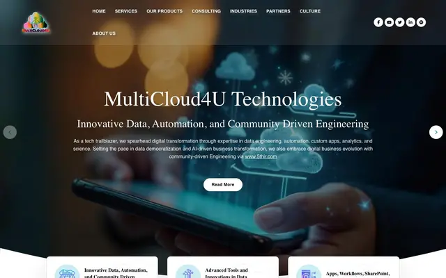 Multicloud4u Technology website