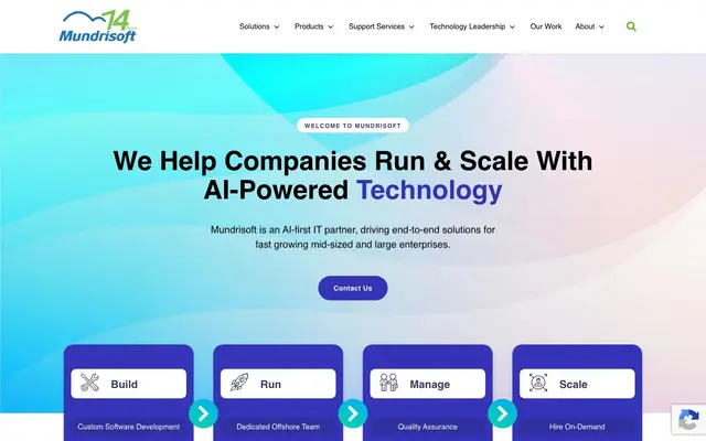 Mundrisoft Solutions website