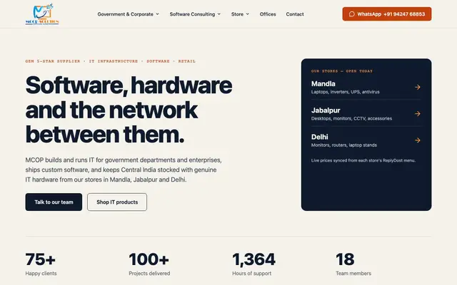 Mcop Solution Private Limited website