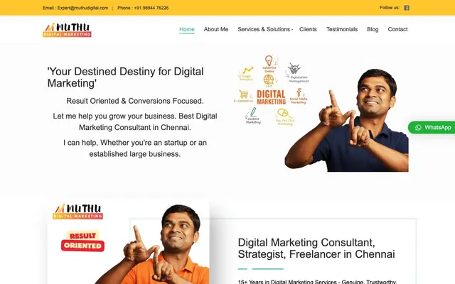 Muthu Digital Marketing website