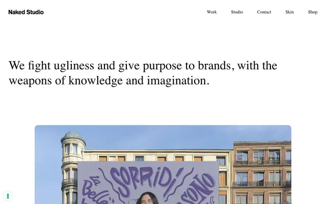 Naked Studio website