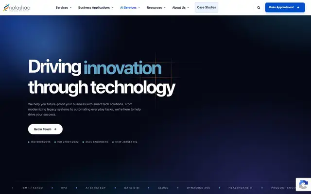 Nalashaa Solutions website