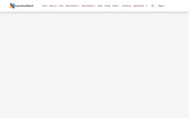 Namah Softech Pvt Ltd website