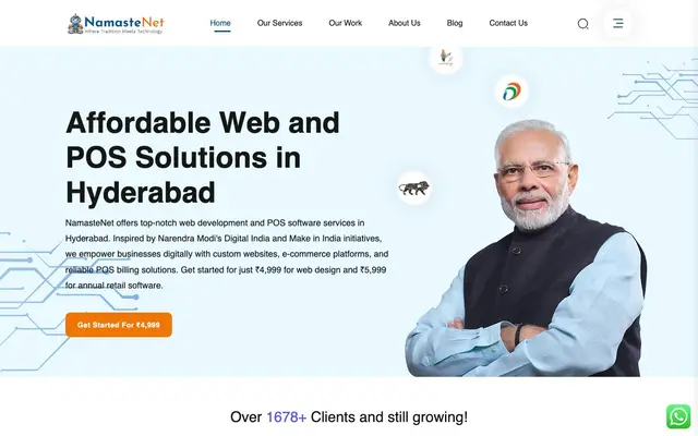 Namaste Net website