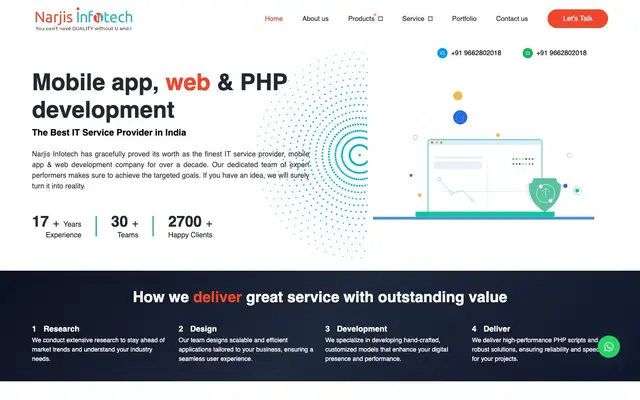 Narjis Infotech website