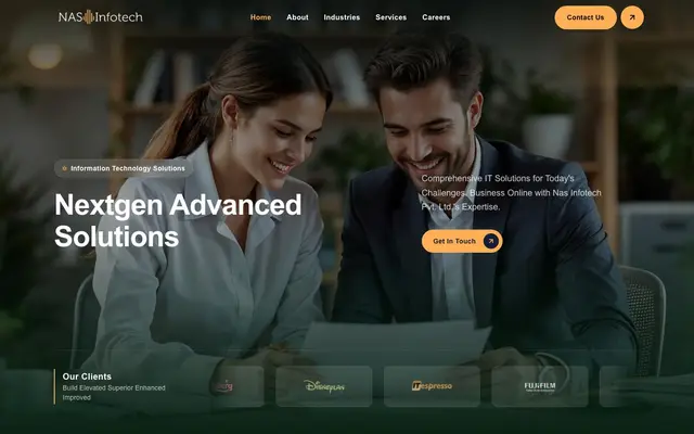 NAS Infotech Pvt. Ltd. website