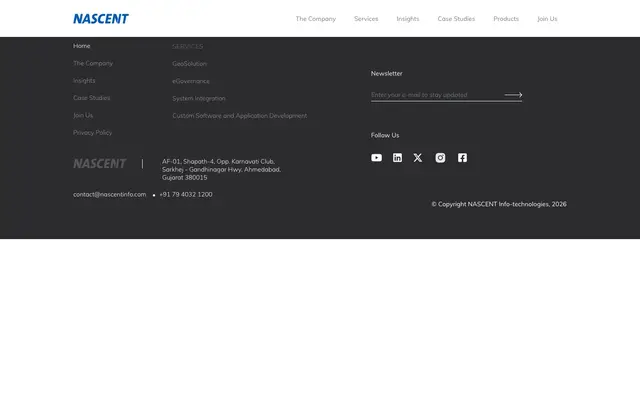 Nascent Infotechnologies Pvt. Ltd. website