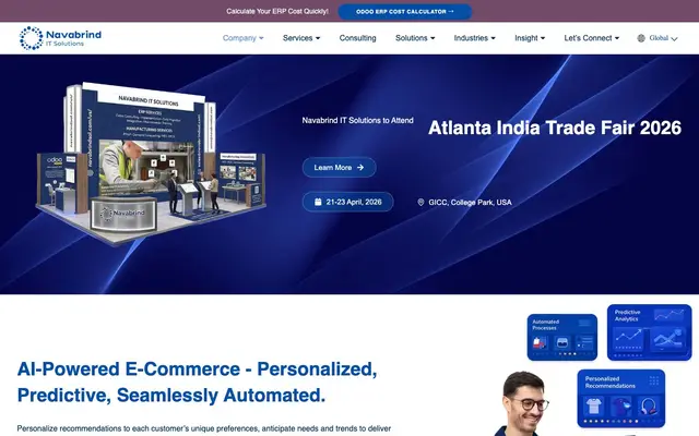 Navabrind IT Solutions - Odoo ERP Development Company website