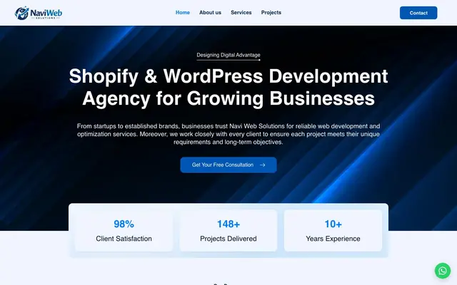 Navi Web Solutions website