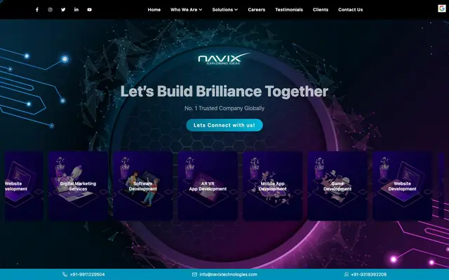 Navix Consultancy Services website