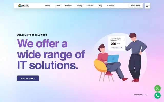 Nazfe Infotech website