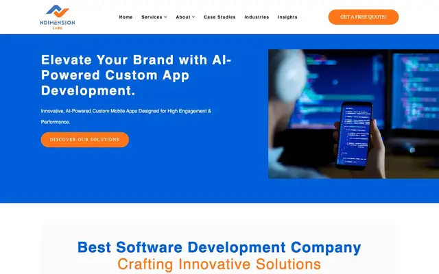 Ndimension Labs website