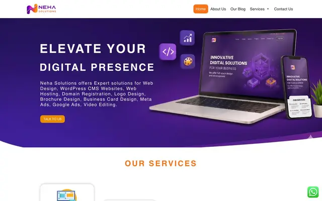 Neha Solutions website