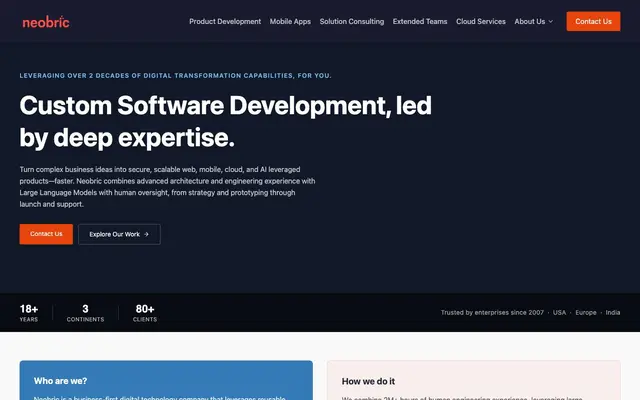 Neobric IT Solutions Pvt Ltd website