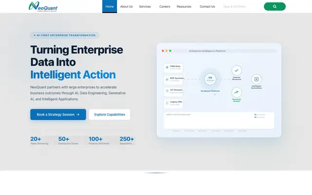 NeoQuant Solutions Pvt Ltd website