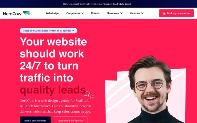 NerdCow | Web Design in London for B2B SaaS website