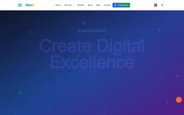 NestX Digital Agency website