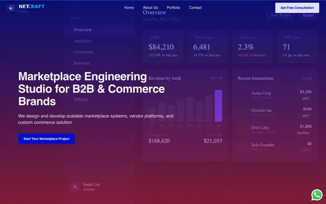NetCraft Global website