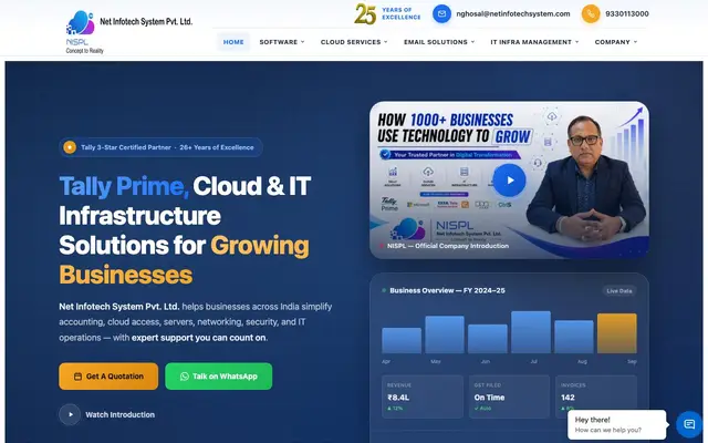 Net Infotech System Pvt. Ltd. (Tally Certified Partner) website