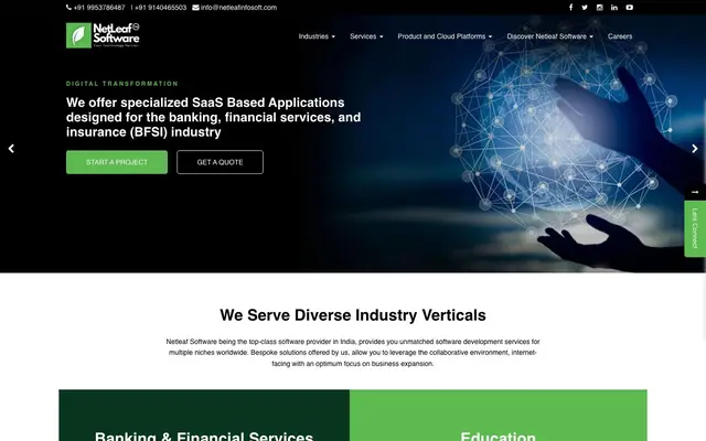 Netleaf Info Soft Pvt. Ltd website