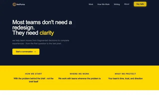 NetPurna - Global Experience Design Studio website