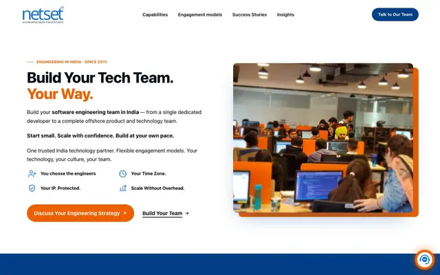 NetSet Software Solutions website