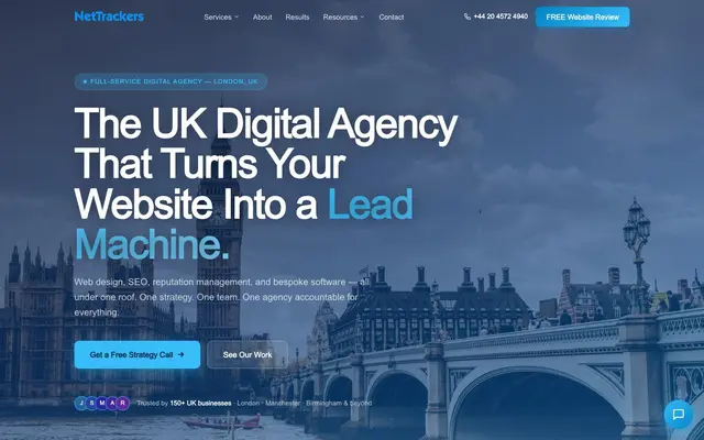 NetTrackers website