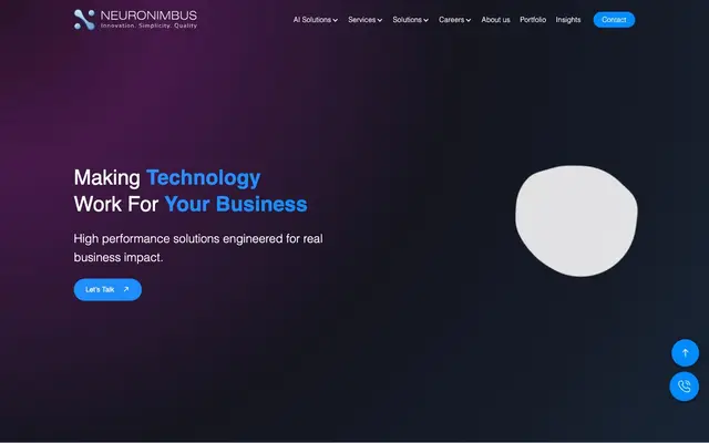Neuronimbus | Mobile App & Software Development Services website