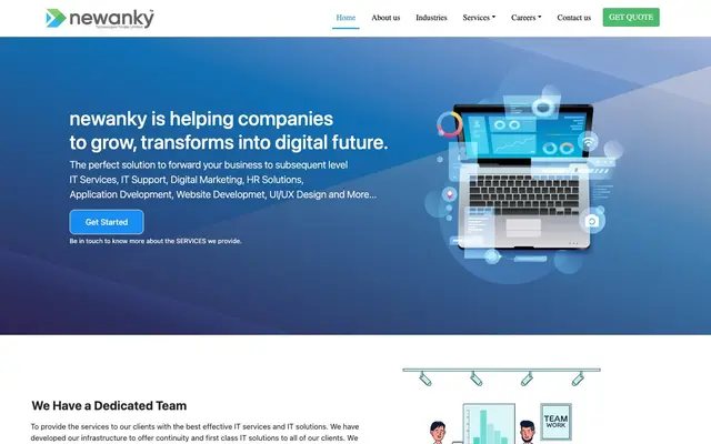 NewAnky Technologies Pvt Ltd website