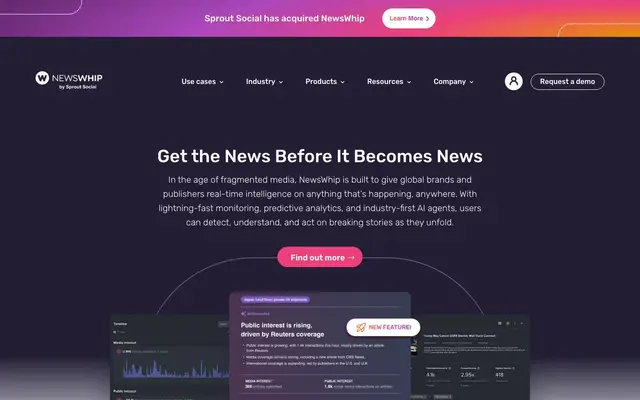NewsWhip Media website