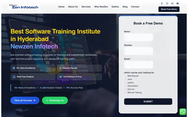 Newzen Infotech website