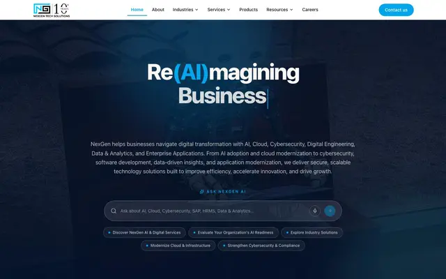 NexGen Tech Solutions website