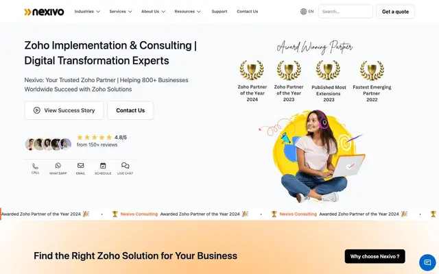 Nexivo Consulting website