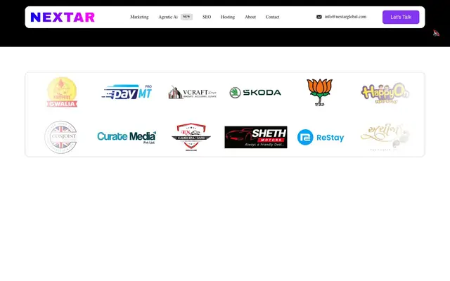 Nextar – Performance Marketing & Web Development website