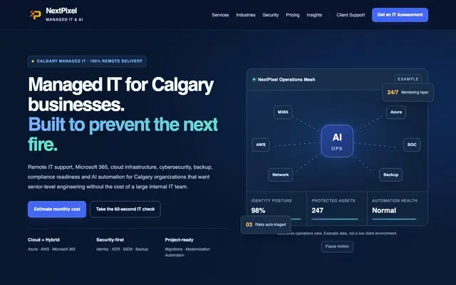 NextPixel Creative Agency website